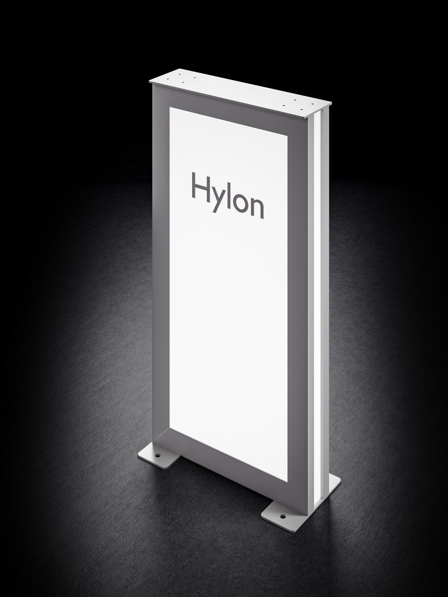 Hylon Variante 3 – Acrylglas mit Abdeckwinkel, vollflächige Beleuchtung