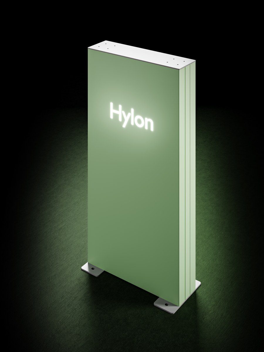 Hylon Variante 1 – Leuchtpylon mit edler Alublende